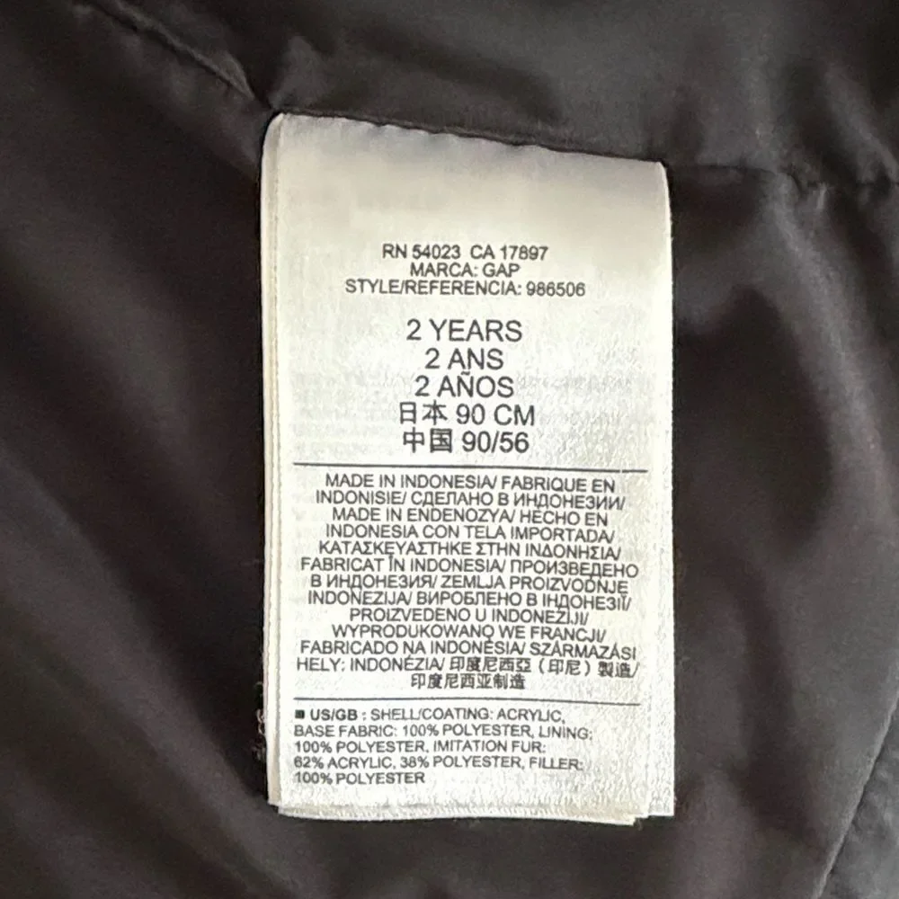 BabyGap Black Kids Puffer Coat